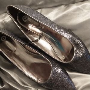 Lane Bryant Glitter Flats -12 W